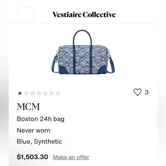 “SOLD!” MCM Medium Duffle Boston Bag - Picture 2 of 6